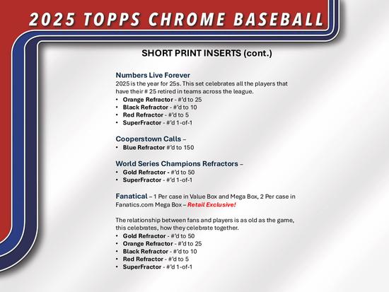 Image for 2025 Topps Chrome Baseball Mega Box