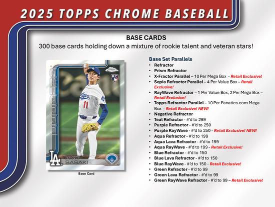 Image for 2025 Topps Chrome Baseball Blaster 40-Box Case