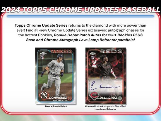 Image for 2024 Topps Chrome Update Series Baseball Hobby Box
