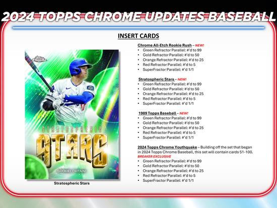 Image for 2024 Topps Chrome Update Series Baseball Hobby Box