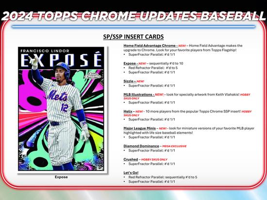 Image for 2024 Topps Chrome Update Series Baseball Hobby Box