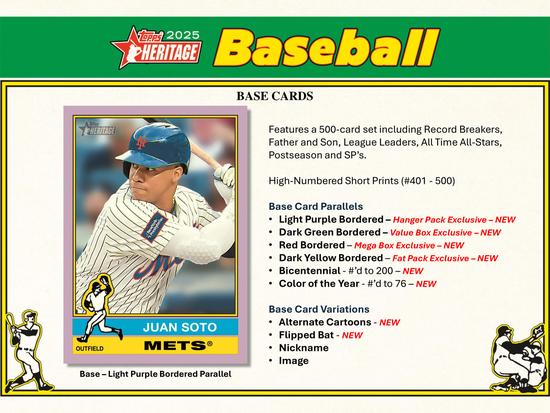 Image for 2025 Topps Heritage Baseball Mega 20-Box Case