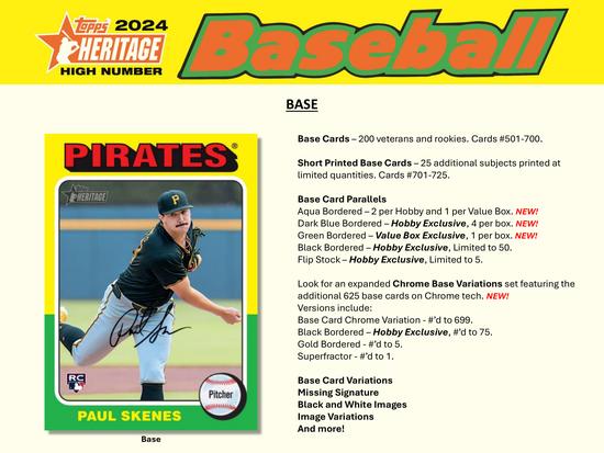 Image for 2024 Topps Heritage High Number Baseball Hobby Box