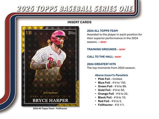 Image for 2025 Topps Series 1 Baseball Hobby Jumbo 6-Box Case
