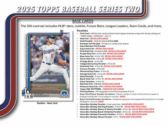 Image for 2025 Topps Series 2 Baseball Blaster 40-Box Case