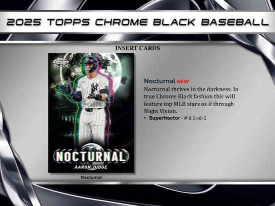 Image for 2025 Topps Chrome Black Baseball Hobby Box