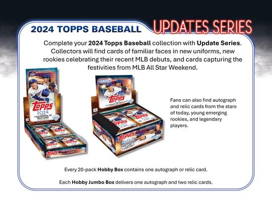 2024 TOPPS UPDATE SERIES BASEBALL HOBBY JUMBO BOX | eBay