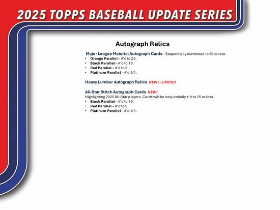 Image for 2025 Topps Update Series Baseball Jumbo Value 108-Pack Case