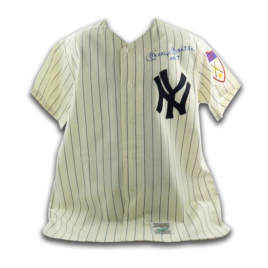 mickey mantle signed jersey