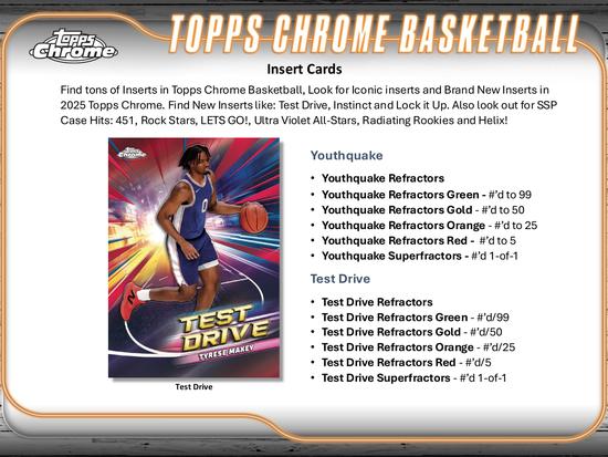 Image for 2024/25 Topps Chrome Basketball Hobby 12-Box Case