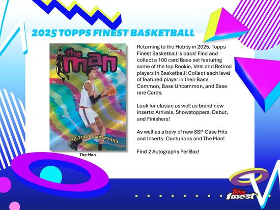 Image for 2024/25 Topps Finest Basketball Hobby 8-Box Case