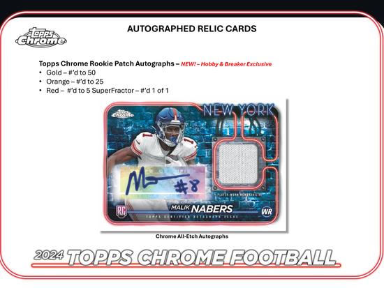 Image for 2024 Topps Chrome Football Delight Box