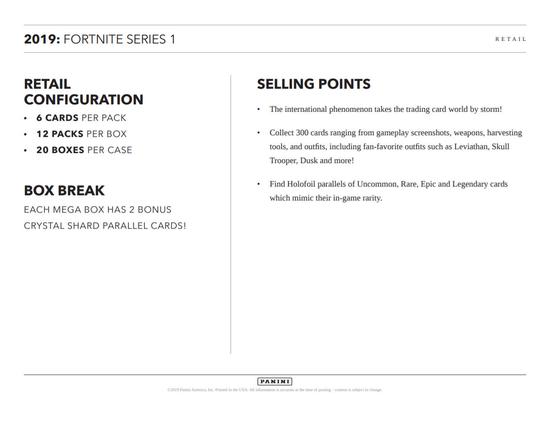 Image for Fortnite Series 1 Trading Cards Mega Box (Panini 2019) - USA Version