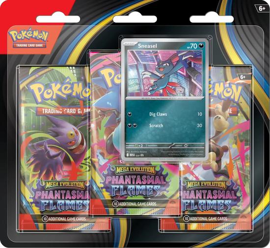 Image for Pokemon Mega Evolution: Phantasmal Flames 3-Pack Blister Case (24 Ct.)