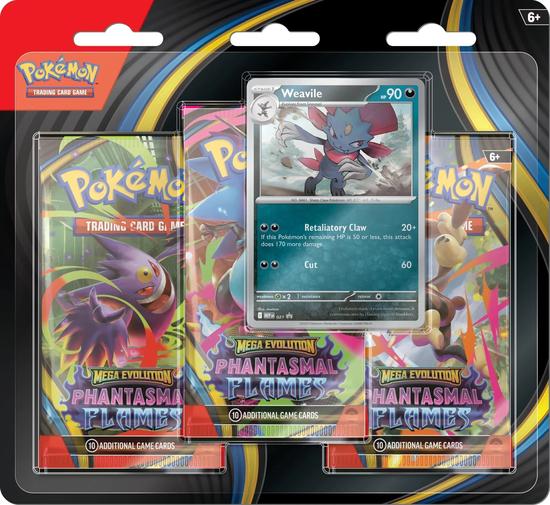 Image for Pokemon Mega Evolution: Phantasmal Flames 3-Pack Blister Case (24 Ct.)