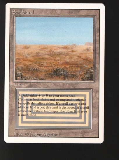 Image for Magic the Gathering 3rd Ed Revised Scrubland NEAR MINT (NM) *841