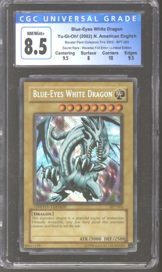 Yu-Gi-Oh 02 Tin Reverse Foil Error Blue-Eyes White Dragon