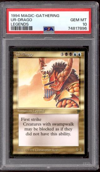 Image for Magic the Gathering Legends Ur-Drago PSA 10 GEM MINT POP 3