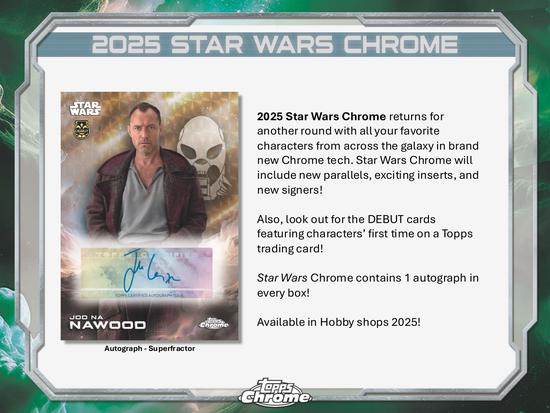Image for Star Wars Chrome Breaker Delight 10-Box Case (Topps 2025)