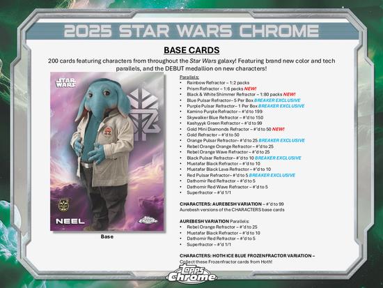 Image for Star Wars Chrome Breaker Delight 10-Box Case (Topps 2025)