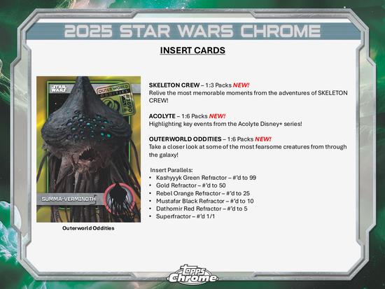 Image for Star Wars Chrome Breaker Delight 10-Box Case (Topps 2025)