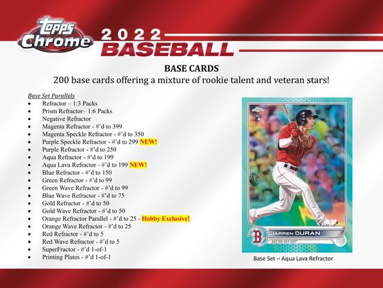 Image for 2022 Topps Chrome Baseball Hobby Box