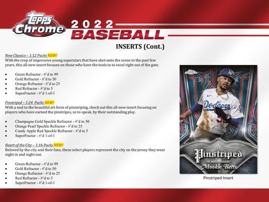 Image for 2022 Topps Chrome Baseball Hobby Box
