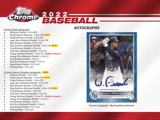 Image for 2022 Topps Chrome Baseball Hobby Box