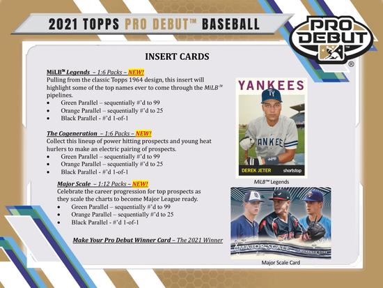 Image for 2021 Topps Pro Debut Baseball Hobby Box