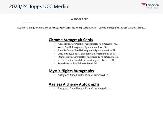 Image for 2023/24 Topps Chrome Merlin UEFA Club Competitions Soccer Blaster Box