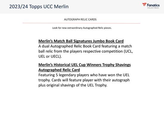 Image for 2023/24 Topps Chrome Merlin UEFA Club Competitions Soccer Blaster Box
