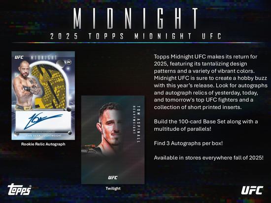 Image for 2025 Topps Midnight UFC Hobby Box