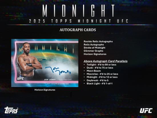 Image for 2025 Topps Midnight UFC Hobby Box