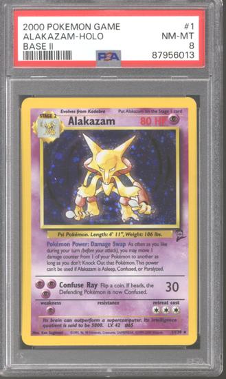 Image for Pokemon Base Set 2 Alakazam 1/130 PSA 8