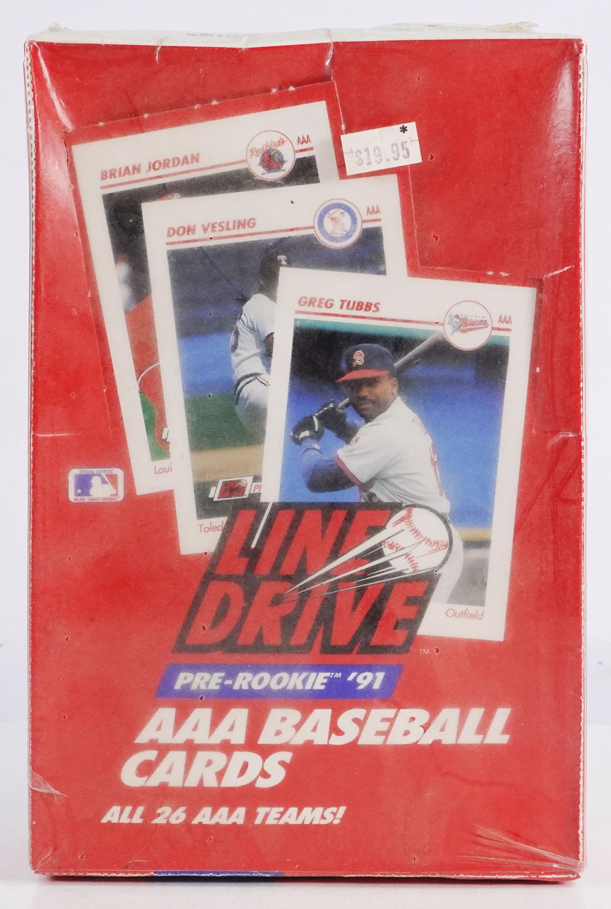 1991 Line Drive Triple A (AAA) Baseball Wax Box DA Card World