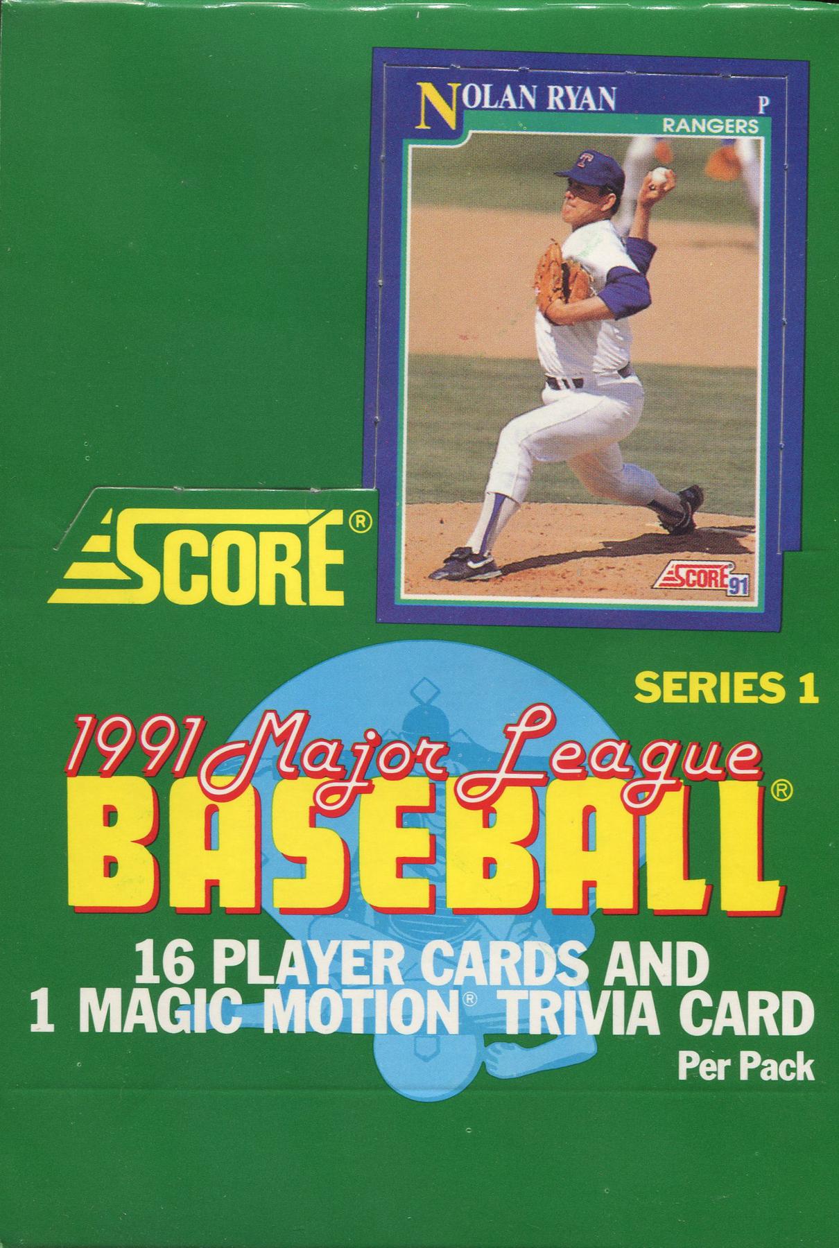1991 Score Series 1 Baseball Wax Box DA Card World