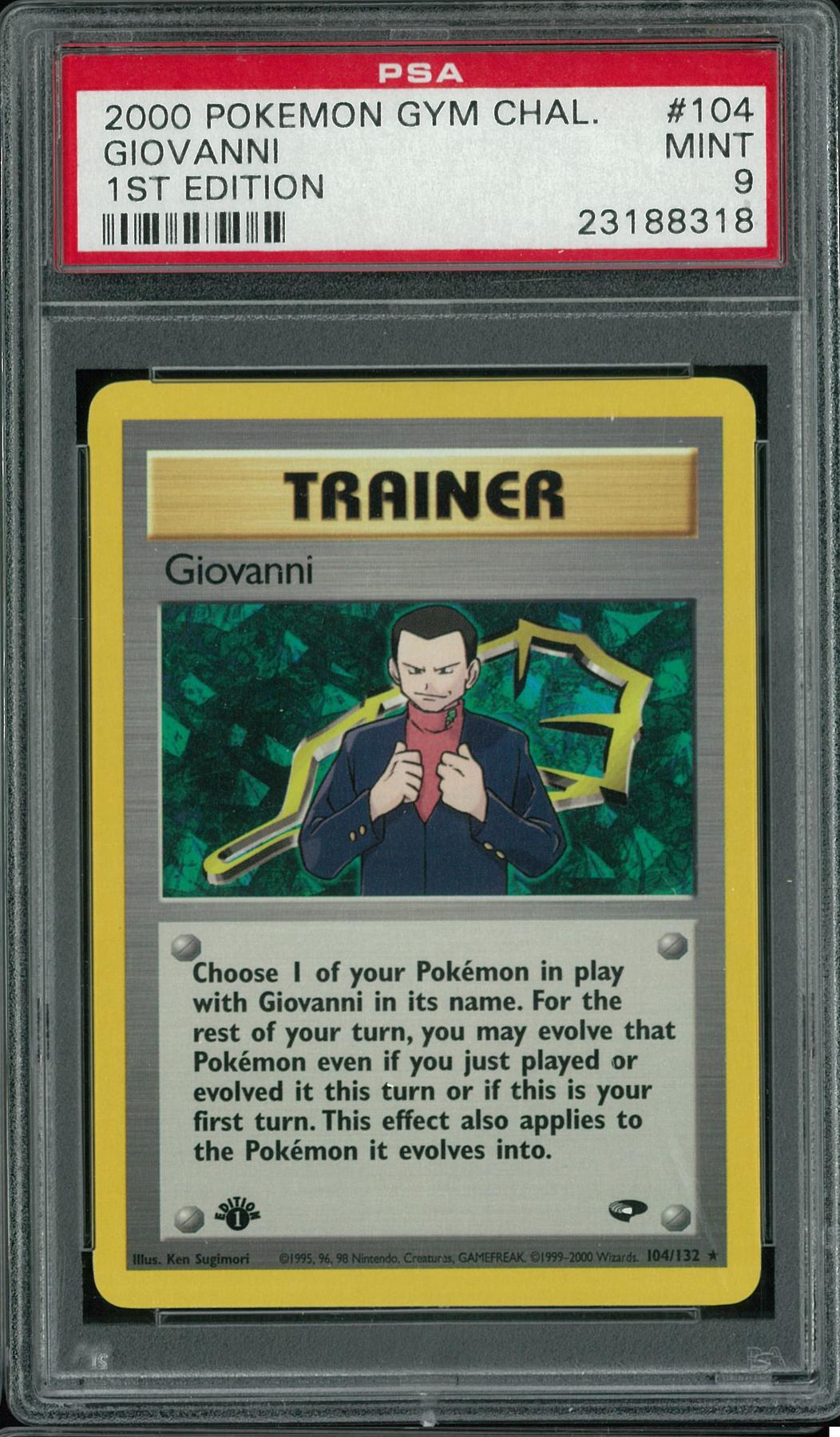 Pokemon Gym Challenge 1st Edition Giovanni 104/132 PSA 9 | DA Card World