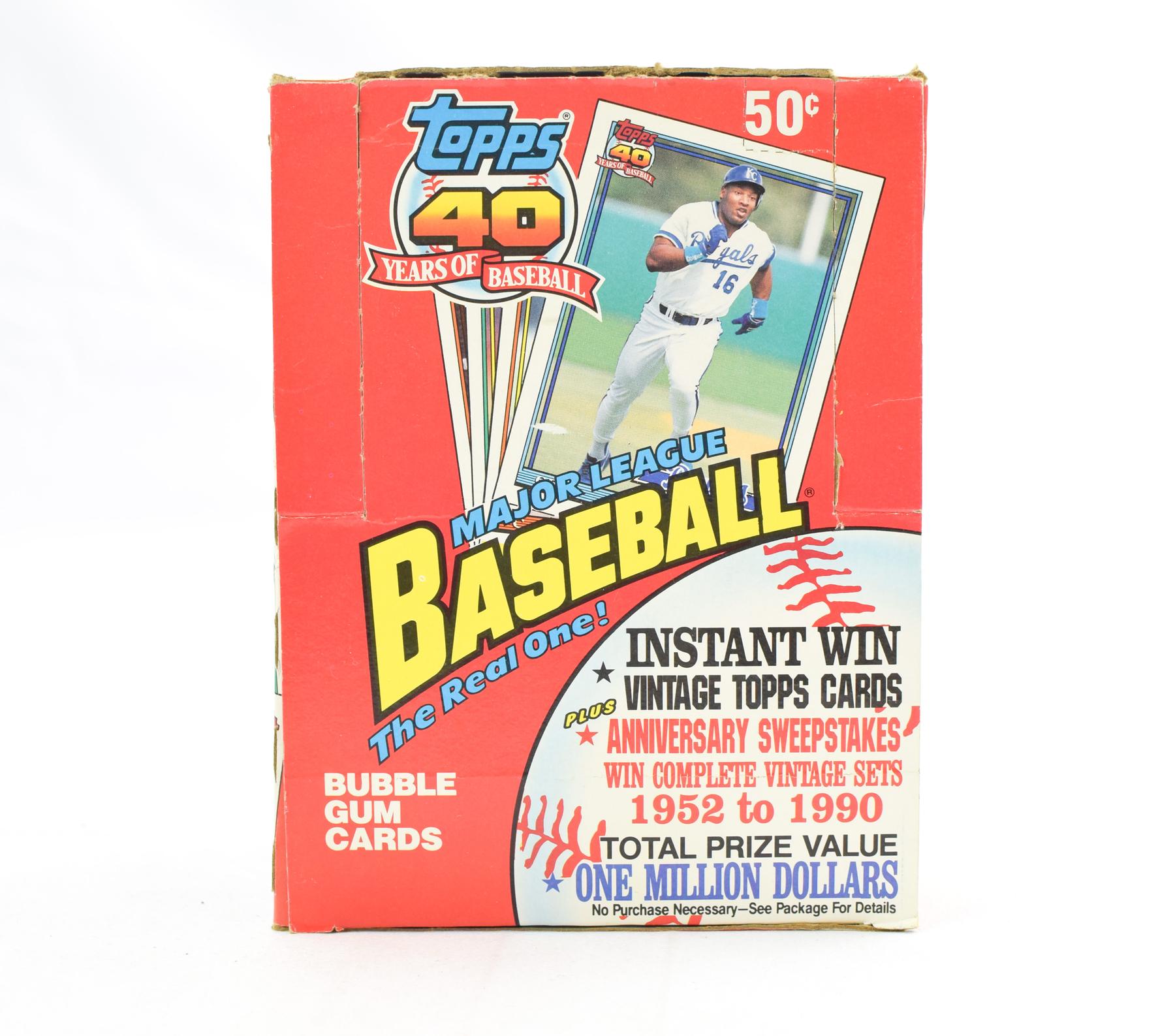 1991 Topps Baseball Wax Box (Reed Buy) DA Card World
