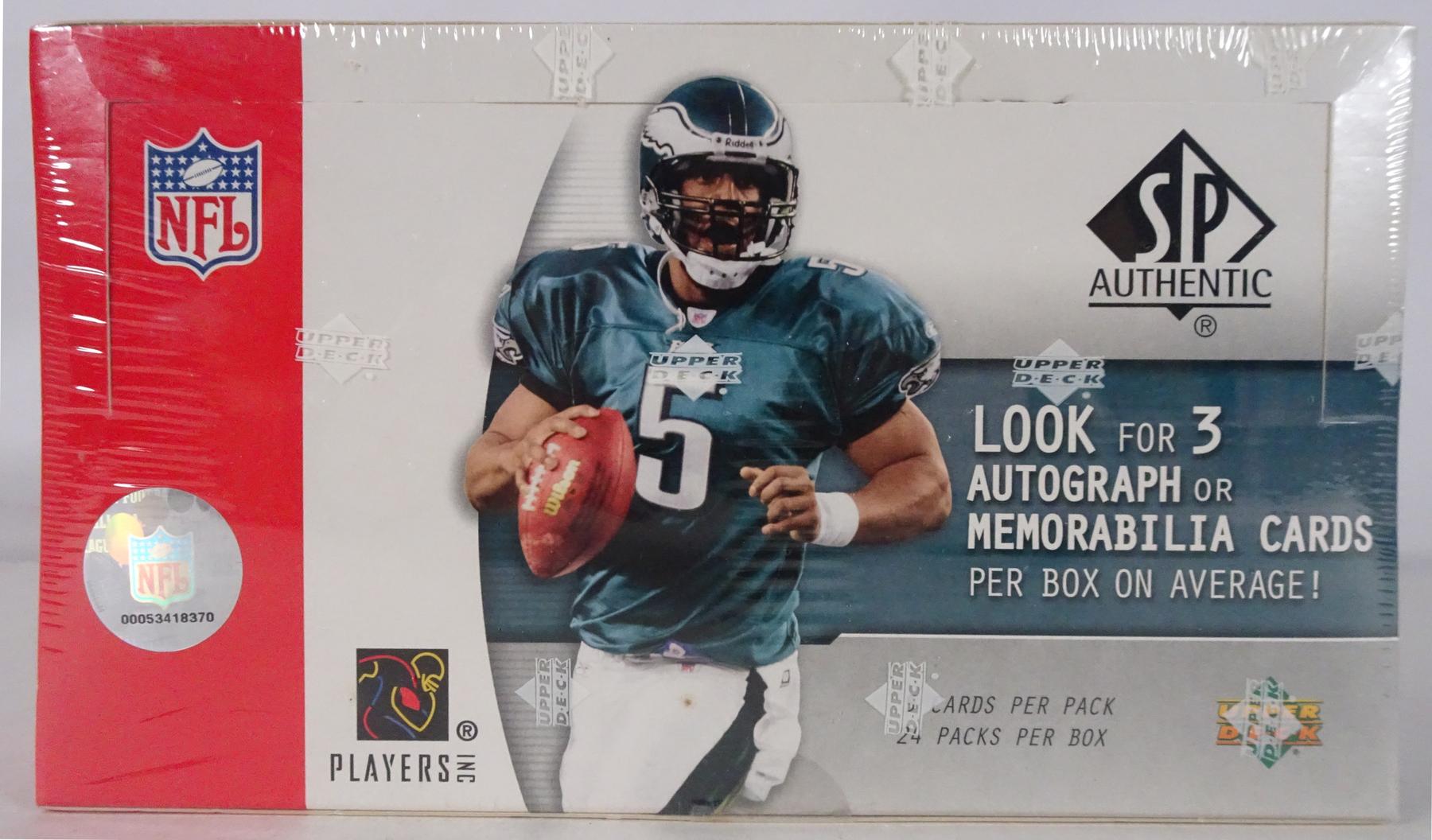 2004 Upper Deck SP Authentic Football Hobby Box (Reed Buy)