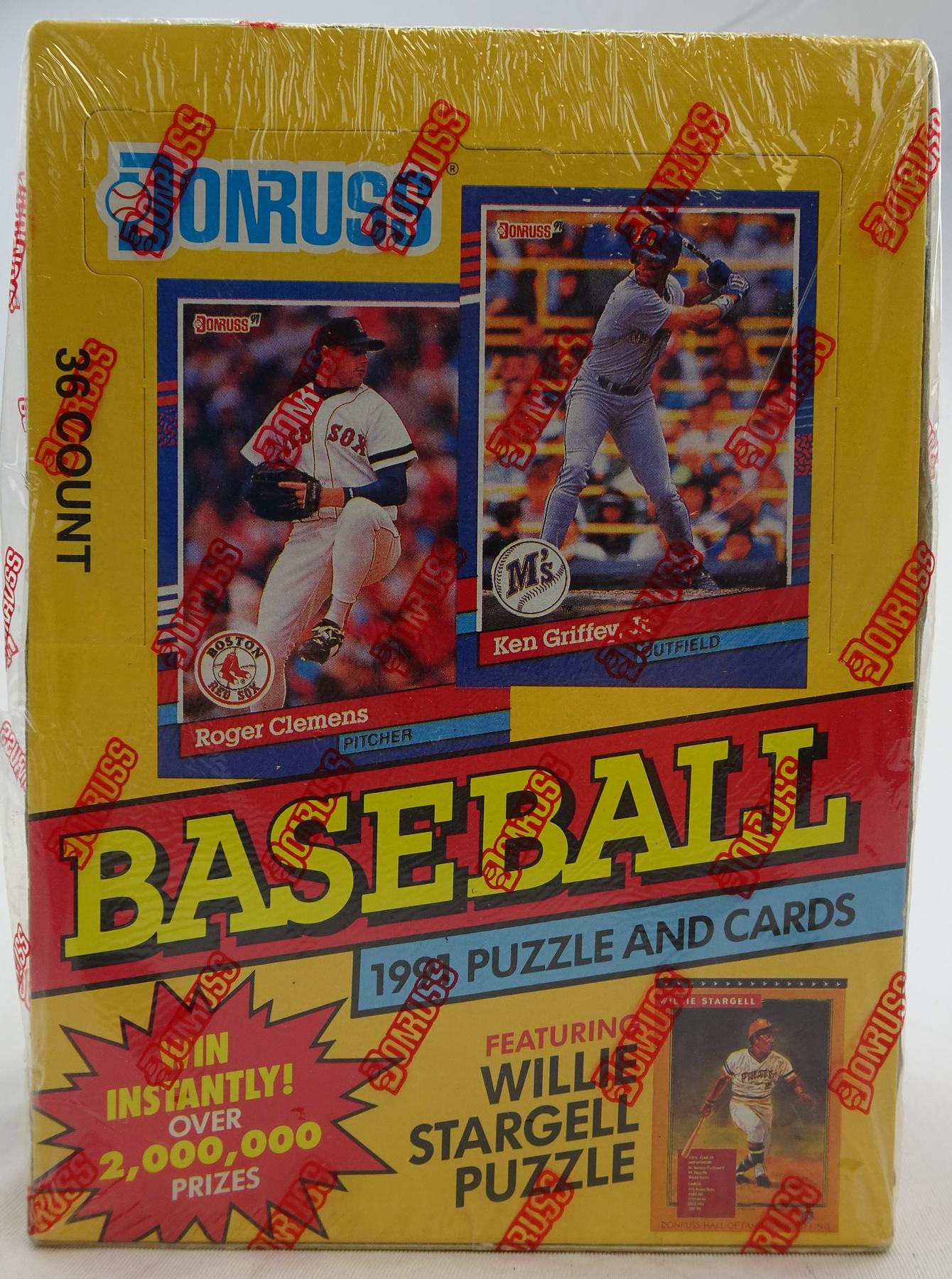 1991 Donruss Series 1 Baseball Wax Box (Reed Buy) DA