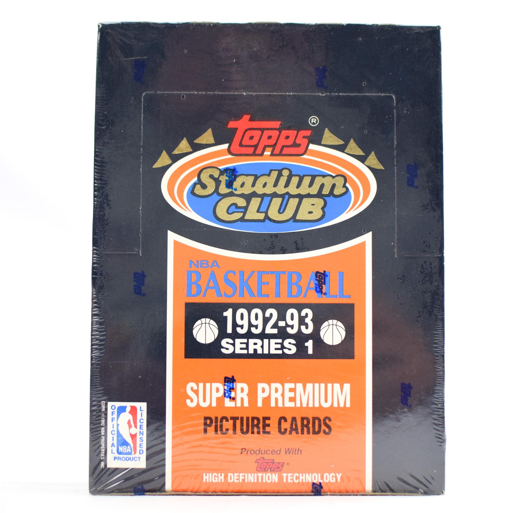 1992/93 Topps Stadium Club Series 1 Basketball Hobby Box