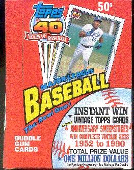 1991 Topps Baseball Wax Box | DA Card World