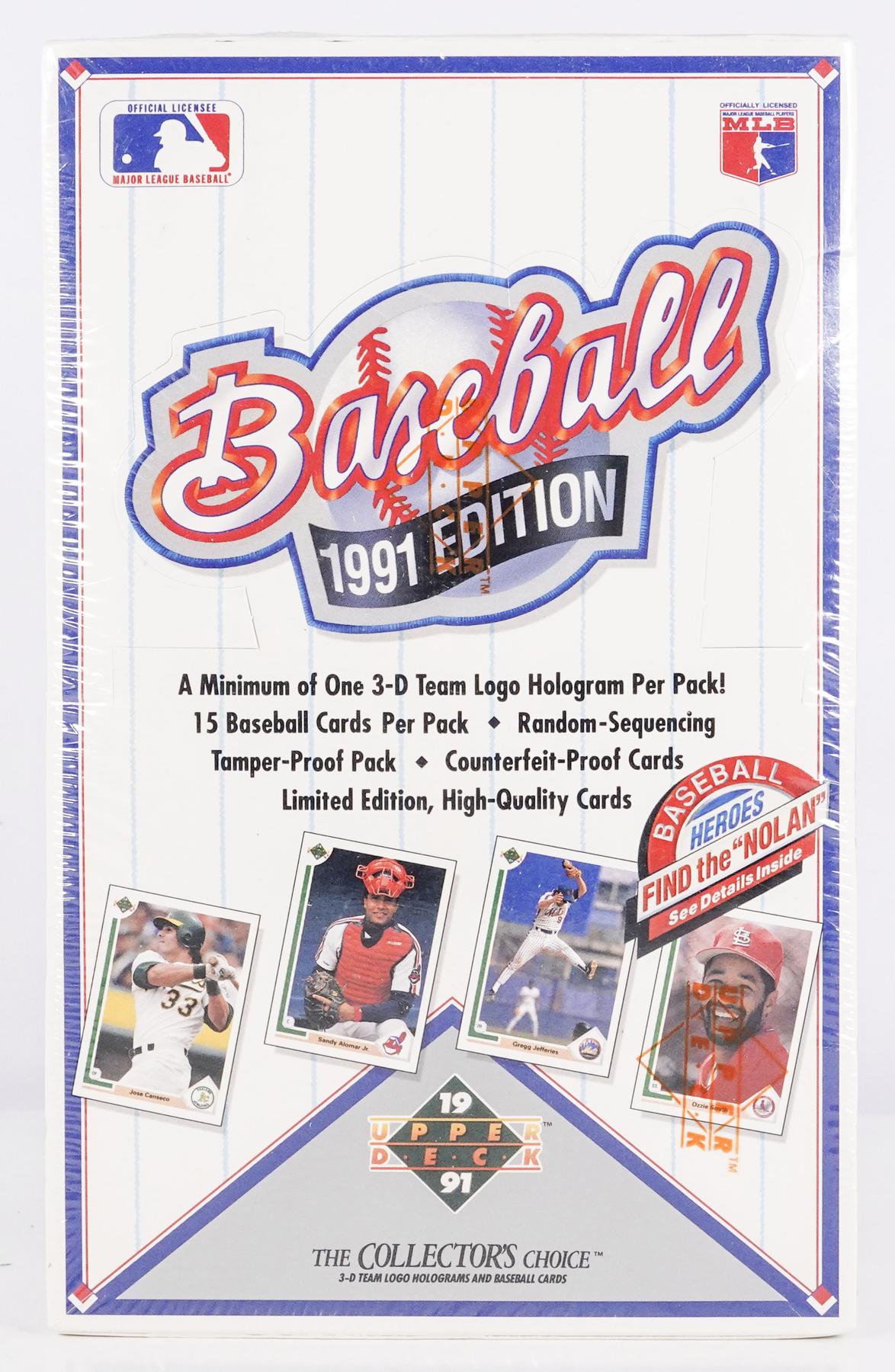 1991 Upper Deck Low # Baseball Wax Box | DA Card World