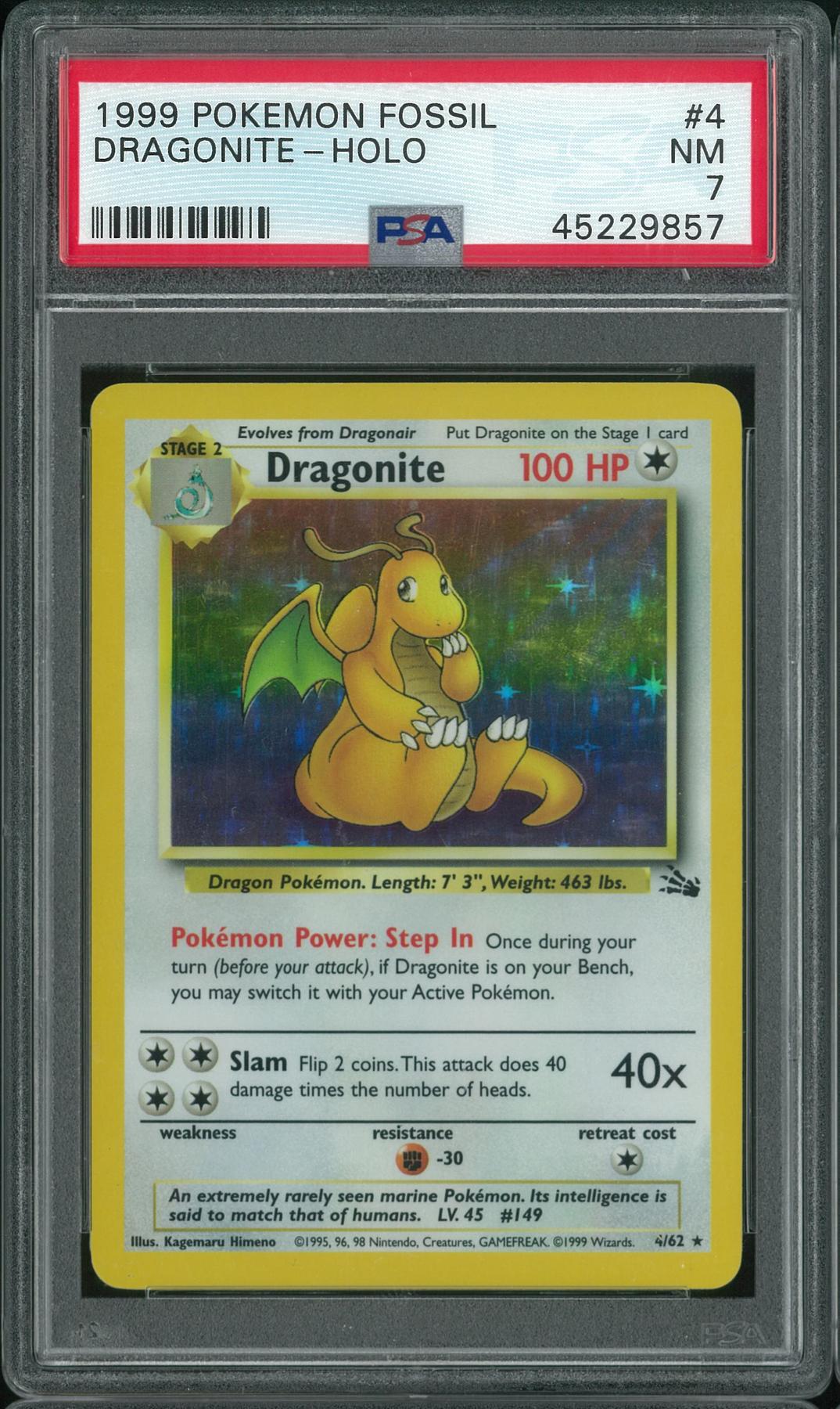 Pokemon Fossil Dragonite 4/62 PSA 7 | DA Card World