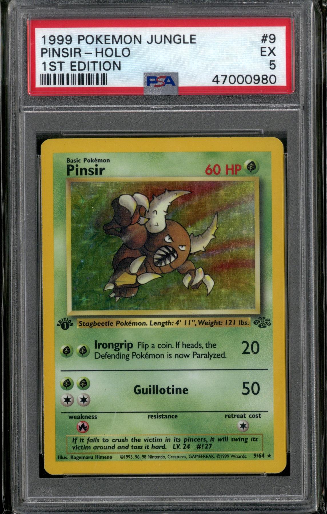 Pokemon Jungle 1st Edition Pinsir 964 Psa 5 Da Card World 5351