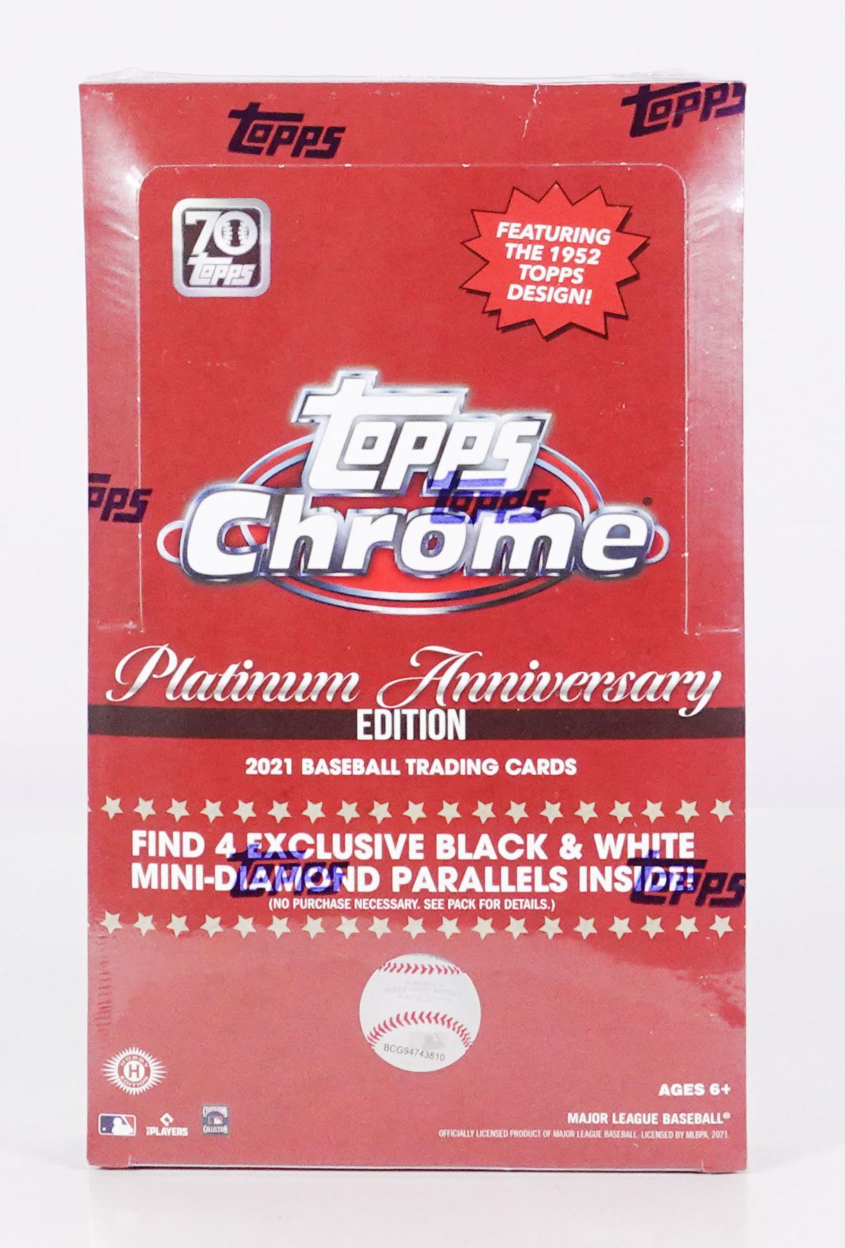 2021 Topps Chrome Platinum Anniversary Baseball Hobby LITE Box DA