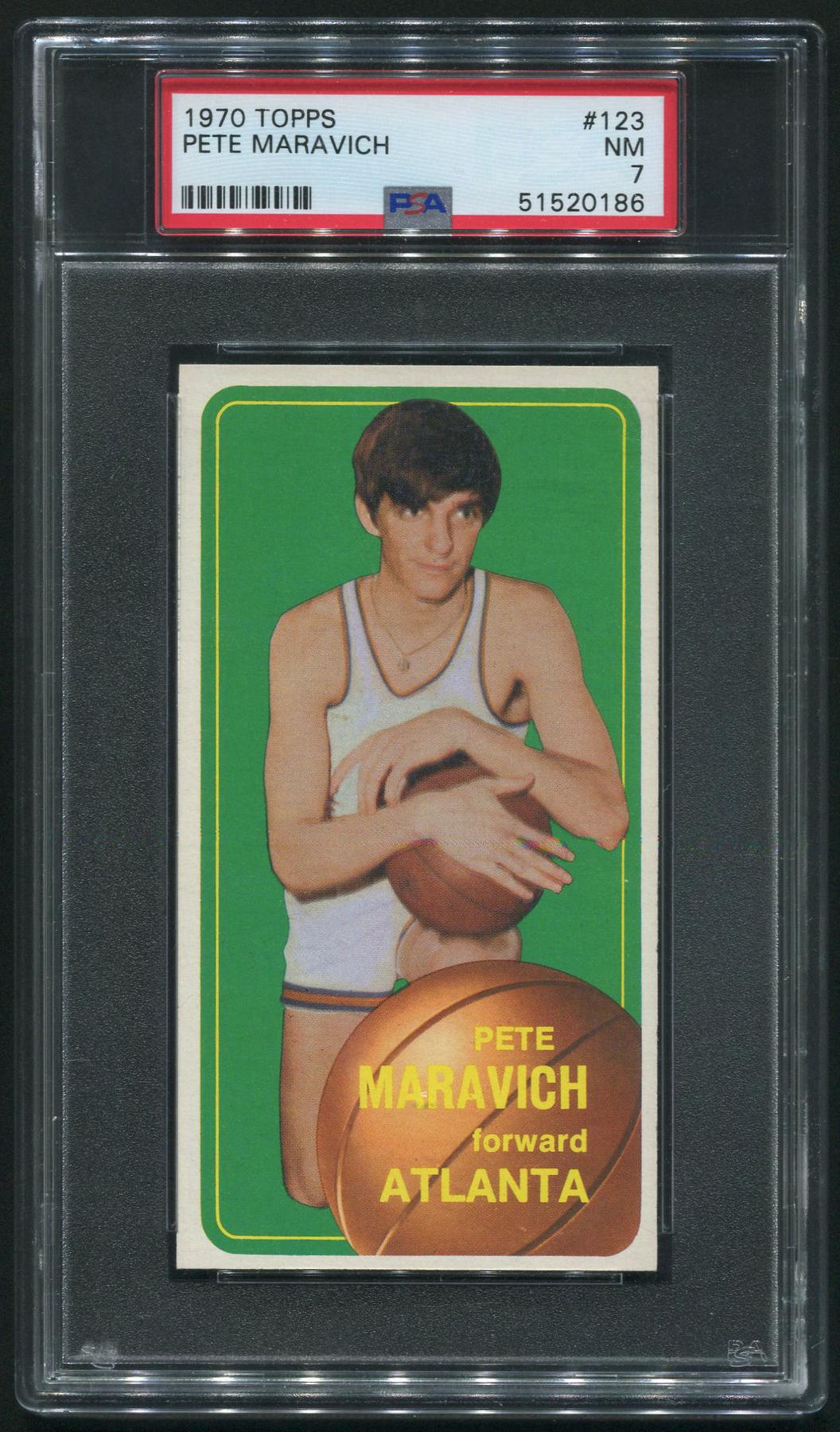1970/71 Topps Basketball #123 Pete Maravich Rookie PSA 7 (NM) | DA Card
