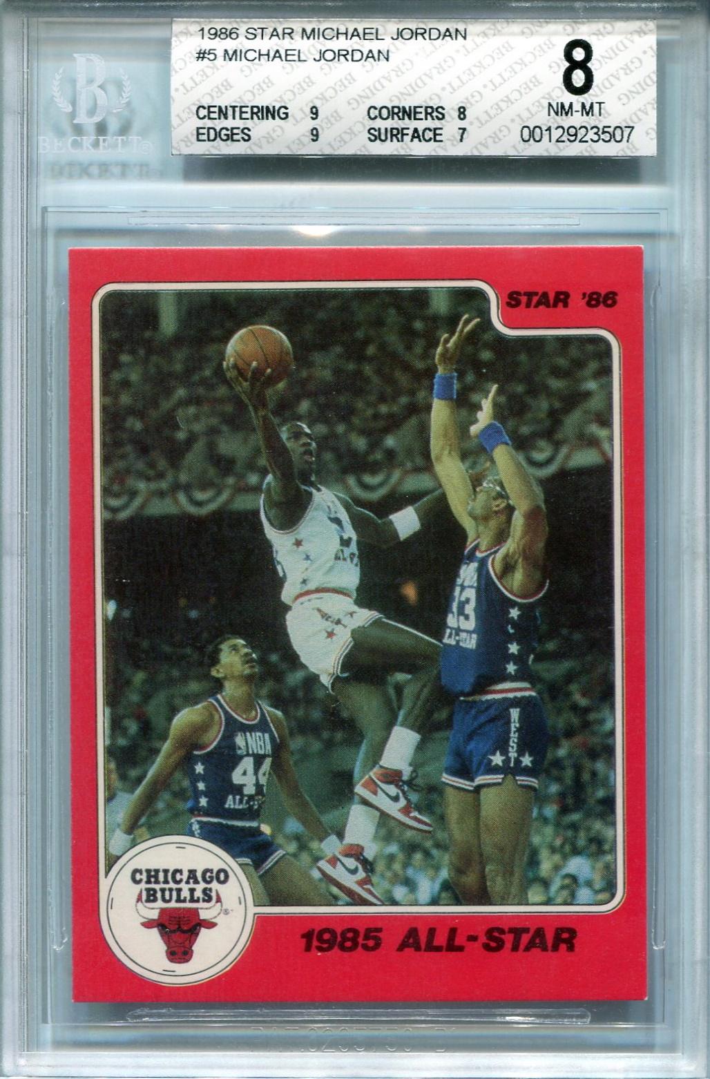 1986 Star Michael Jordan 10 Card Set 5 BGS 8 *3507 (Reed