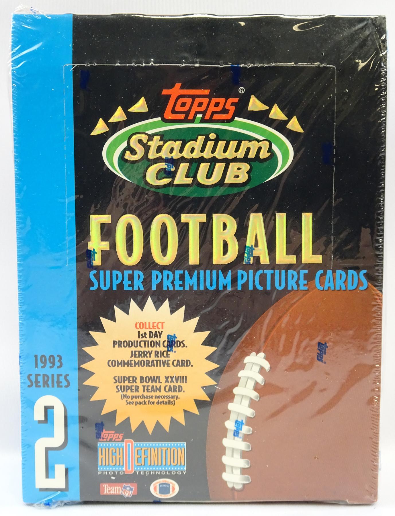 1993 Topps Stadium Club Series 2 Football Hobby Box (Reed Buy) DA
