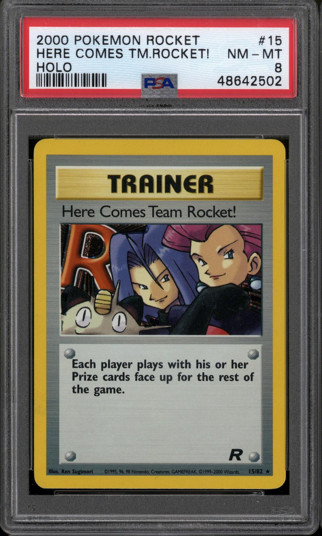 Pokemon Team Rocket Here Comes Team Rocket 15/82 PSA 8 DA Card World